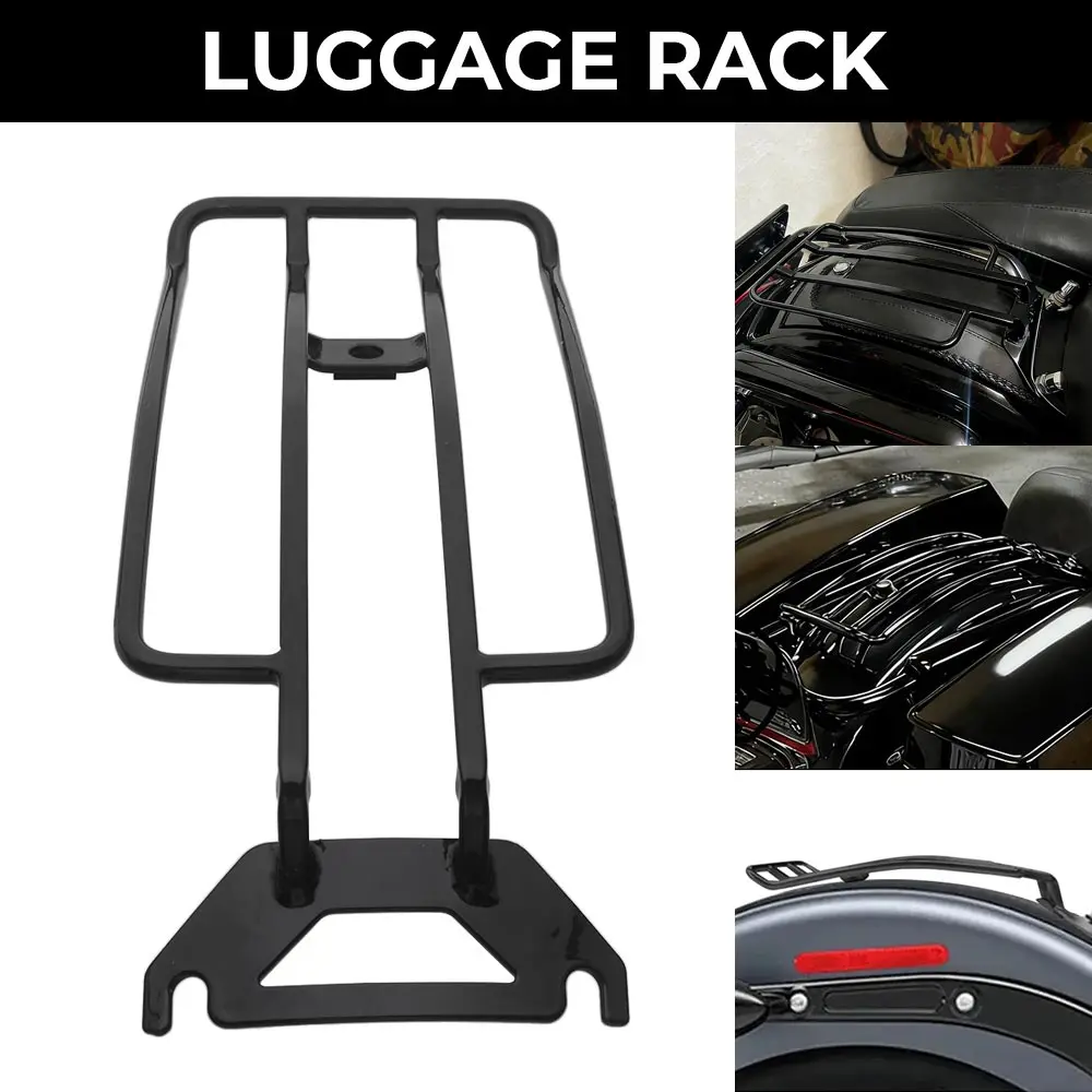 

Задний багажник для мотоцикла, черный, из прочного металла, подходит для Harley Davidson Electra Glide Standard-FLHTC 1998-2006