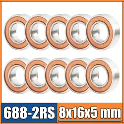 688-2RS Bearing ABEC-3 10PCS 8x16x5 mm Miniature 688RS Ball Bearings 618/8RS Z3V3 Orange Sealed Bearing 688 2RS