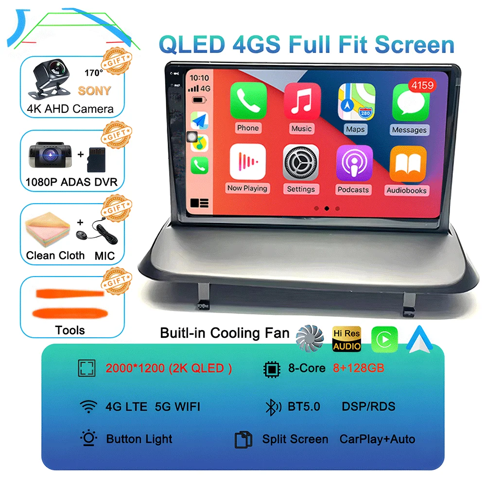 Android 16 Draadloze Carplay Auto Autoradio voor Peugeot 5008 3008 2009-2015 Audio GPS Navigatie Multimedia Videospeler Stereo
