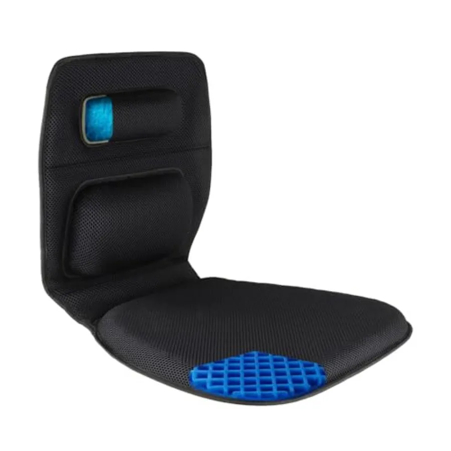 

Gel Wheelchair and Low Back Chairs Seat and Back Cushion Orthopedic Seat Pad Firm Back Support and Lumbar Pillow for Wheelchair
