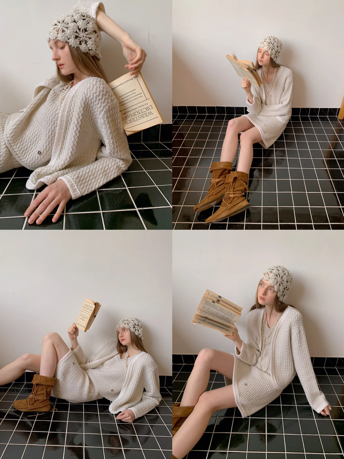 

Оригинальный вязаный шерстяной модный комплект TZCO25 Autumn Gold Cr Set для женщин: элегантный комплект из двух предметов с длинными рукавами