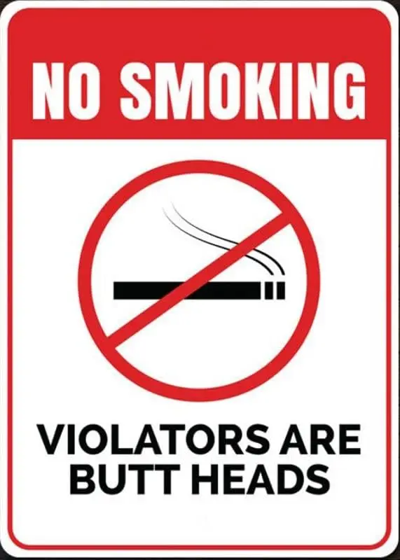 No Smoking Signs, Sign Decor, Butt Heads Dont Smoke Room Metal Sign, Qual