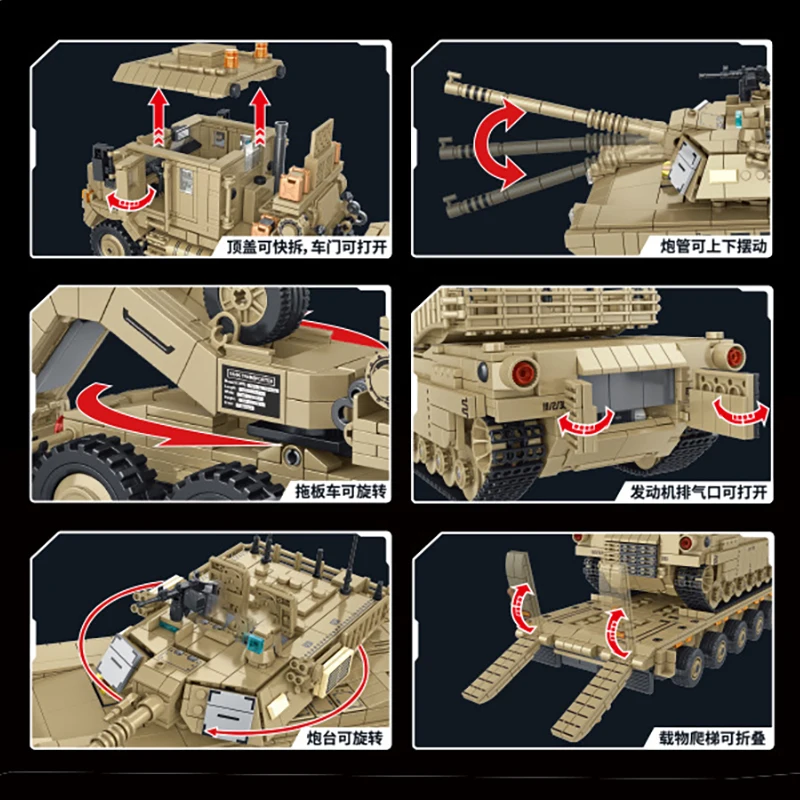 WWW2 US Военная серия M983 ракетная машина M10170 Танк транспортное средство JLTV армированный автомобиль сложный конструктор игрушки