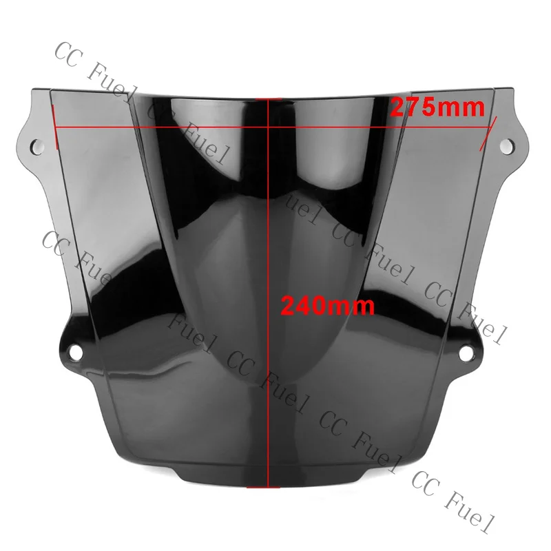 C+ Black Windshield Windscreen Double Bubble for Honda CBR600RR 2013-2015 F5