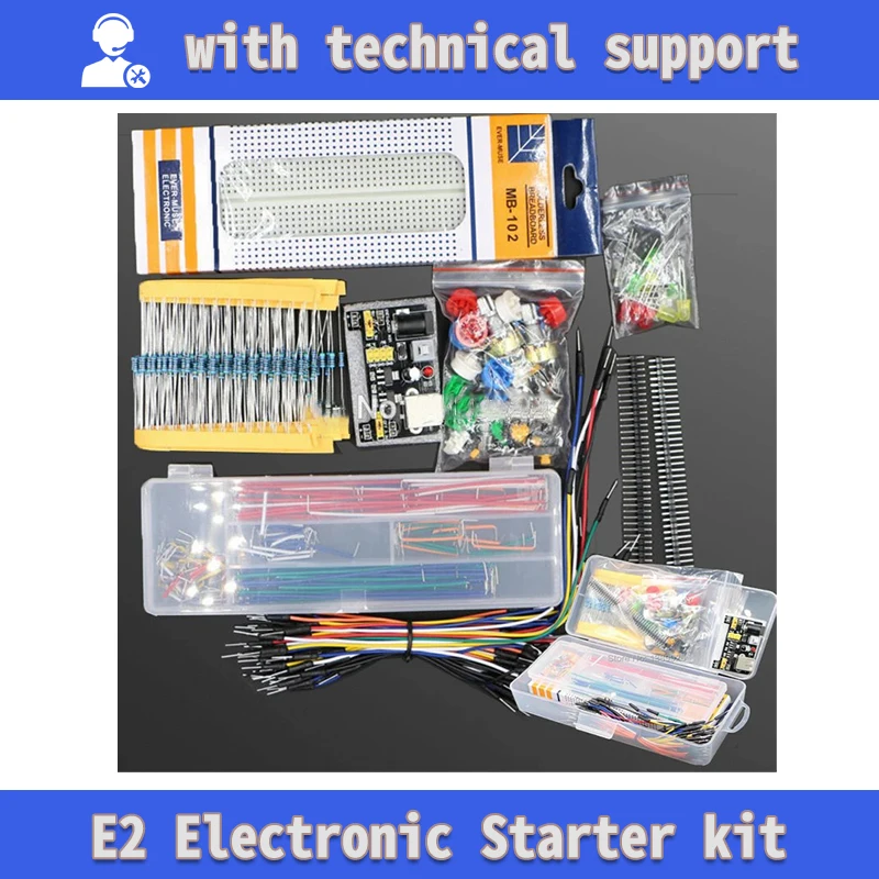 DIY Project Starter Kit For Arduino UNO R3 DIY Electronic Component Set With 830/400 Tie-points Breadboard