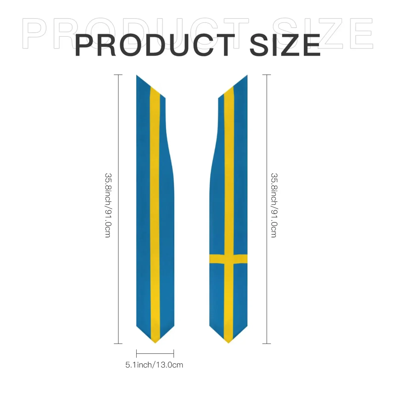 Svezia Flag Graduation stola scialle Sash Honor per studio a bordo studenti internazionali