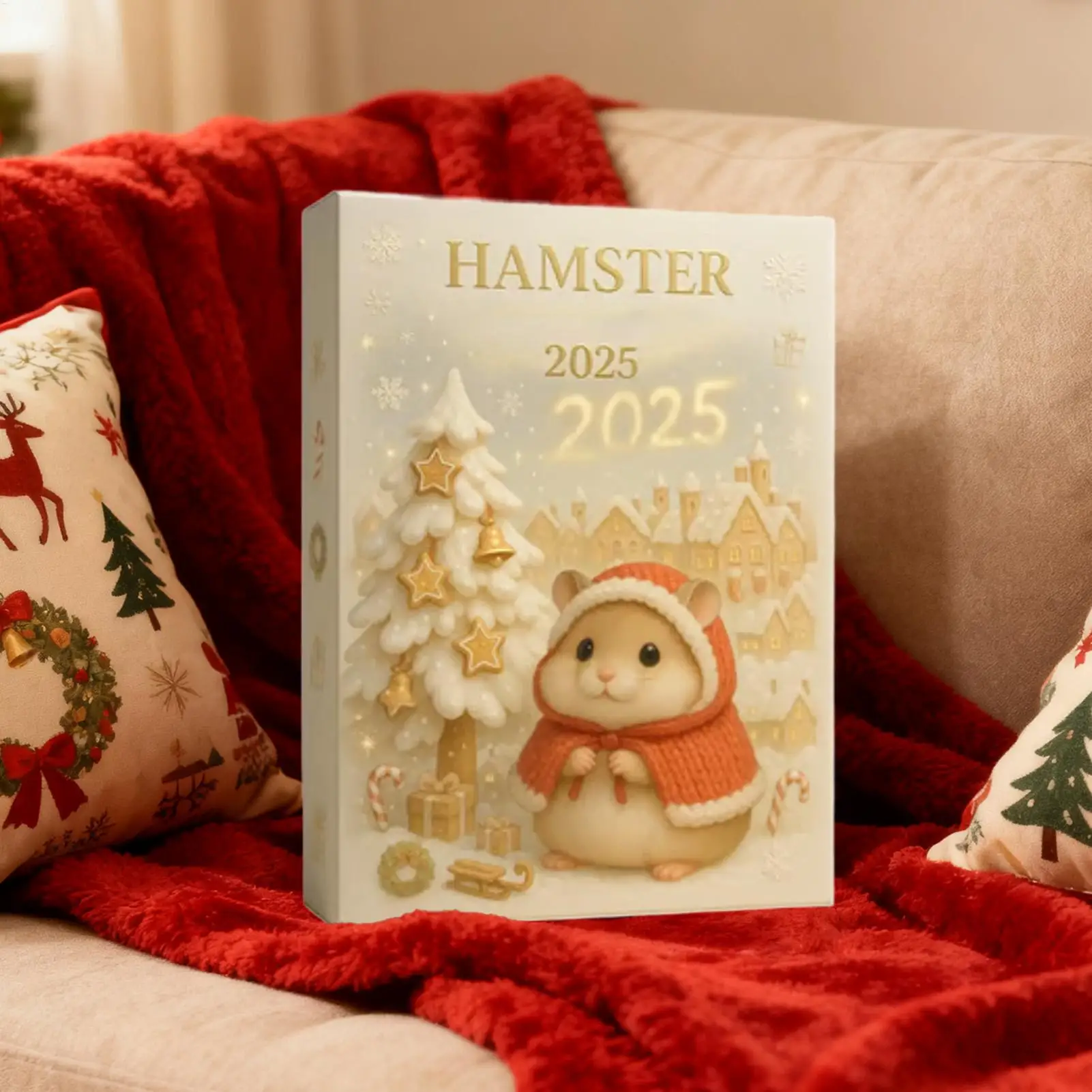 الهامستر تقويم القدوم 2025 24 يوما 2D الاكريليك شجرة عيد الميلاد زخرفة العد التنازلي الديكور للمنزل عطلة حفلة Favors #4