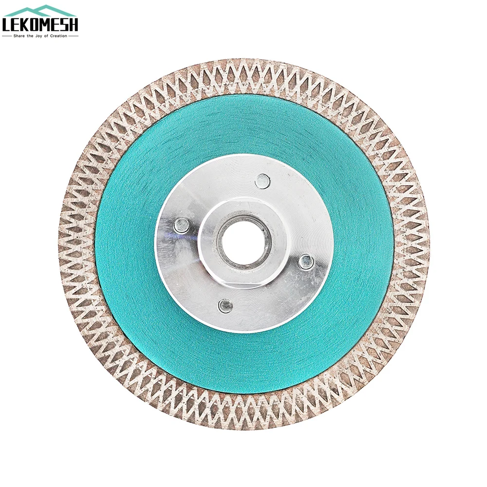 LEKOMESH 1pc 105-125mm Diamond Saw Blade Double-sided X Mesh Bore 5/8''-11/M14 Flange Tile Ceramic Marble Cutting Grinding Disc