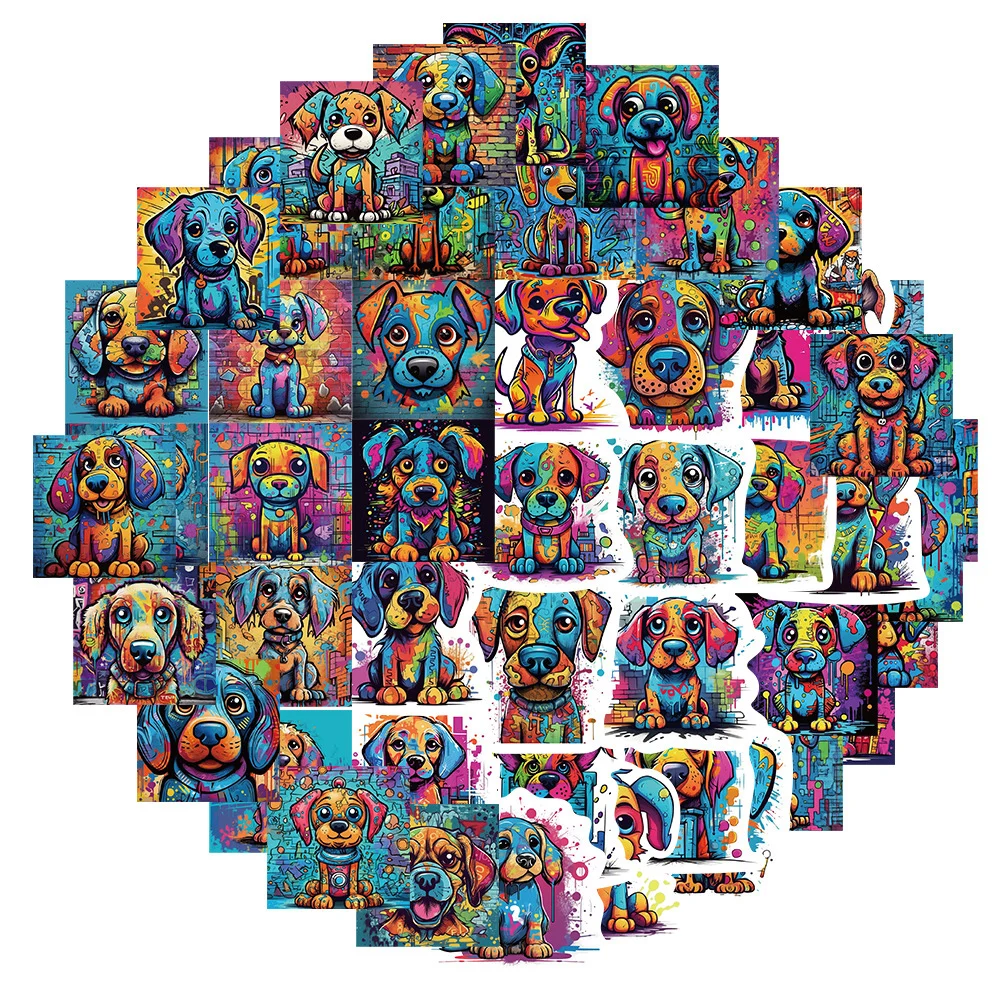 

10/30/50pcs Funny Colorful Cartoon Animal Dog Stickers Creative Graffiti Decals Waterproof DIY Luggage Phone Laptop Sticker Pack