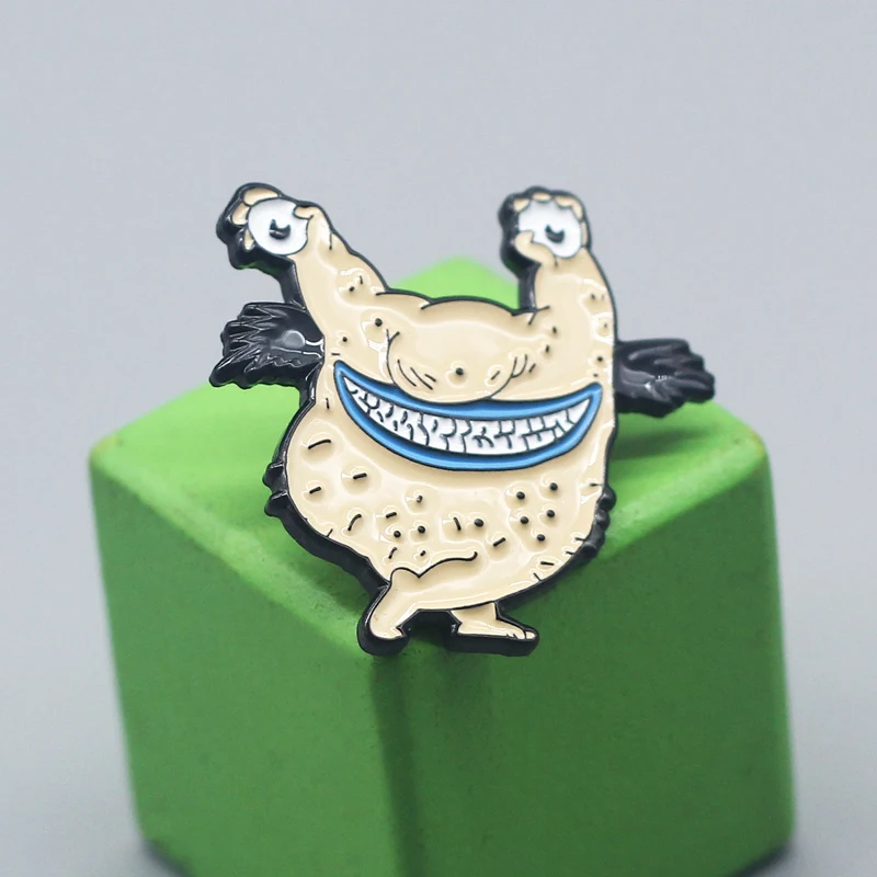 Terror Cartoon Comic Brooch  Popular Elements Drumstick Monster Enamel Pin Metal Badge Accessory Applied To Clothing Backpack