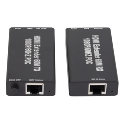 Mini 60M HDMI Extender Cable (Receiver & Transmitter ) Over signle RJ45 Cat5e Cat6 Ethernet HDMI Sender & Receiver for PC