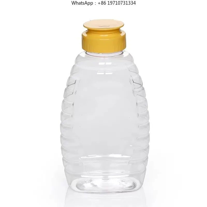 300 Pieces Pack Plastic Honey Bottle 360ML/9oz Squeezing Bottle Silicone Valve Cap Food Grade PET Honey Dispenser Honey Jar