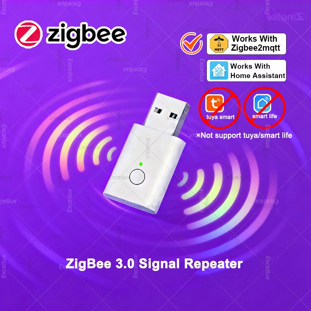 

Умный усилитель сигнала ZigBee, USB-усилитель сигнала, расширитель диапазона для Zigbee2MQTT, Home Assistant, шлюза, устройств умного дома, автоматизации