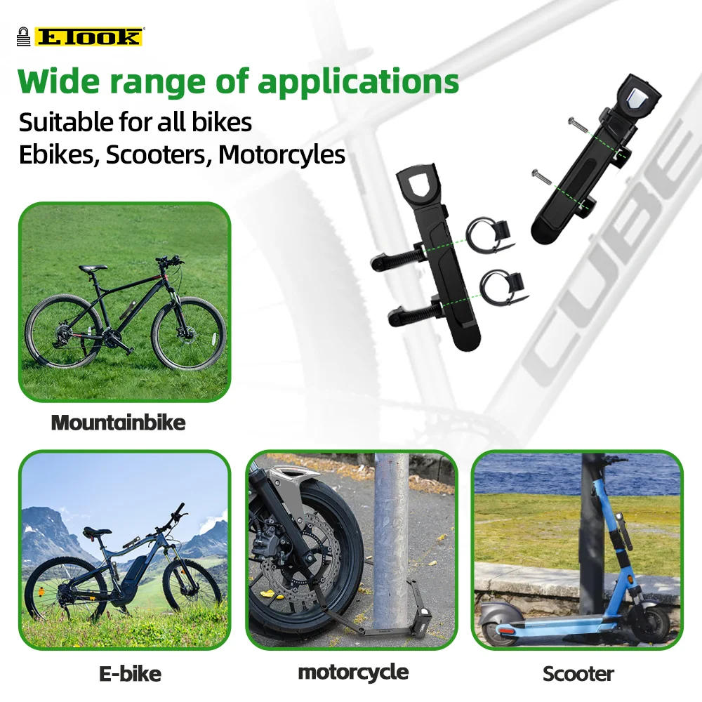 ETOOK Bike Foldable Lock Bicycle lock High Security Anti-Theft Cycling Scooter E-Bike Portable Lock MTB Road Bicycle Accessories