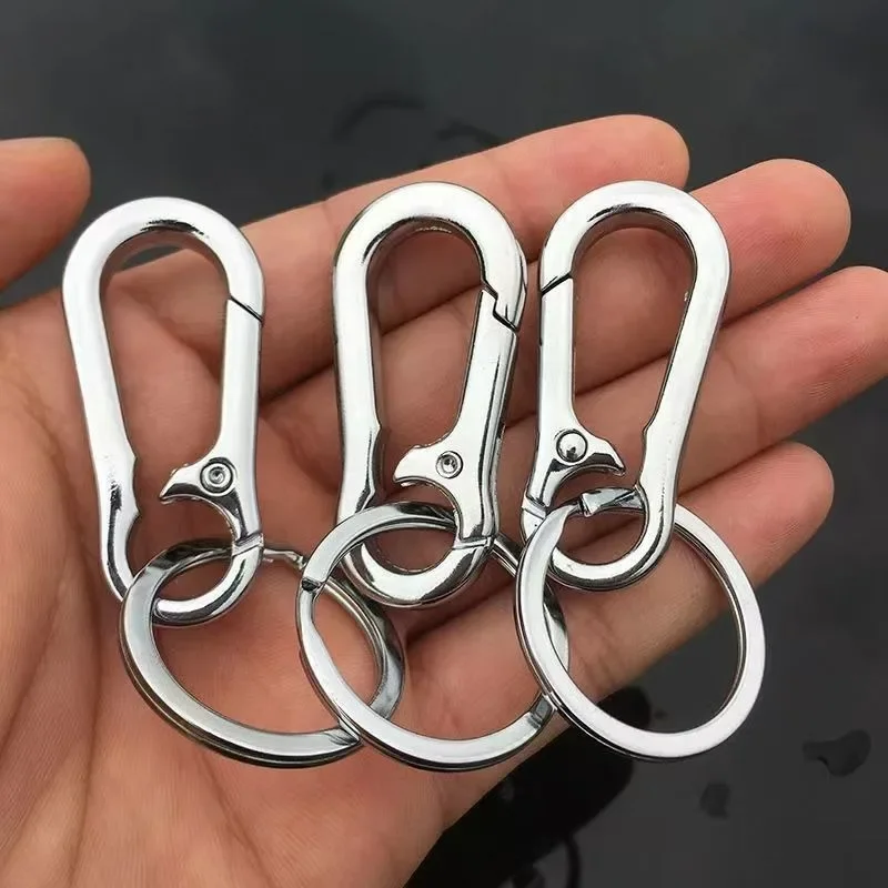 5/20pcs Gourd Buckle Keychains Climbing Hook Stainless Steel Car Strong Carabiner Shape Keychain Zinc Alloy Key Holder Ring