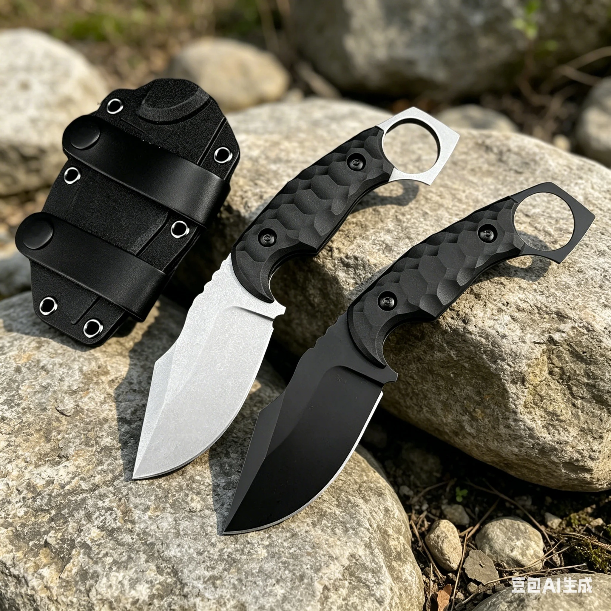 

Outdoor Everyday Carry Fixed-Blade Knife 5Cr13MoV Steel Blade Nylon Fiber Handle Jungle Camping Emergency EDC Knife with Sheath