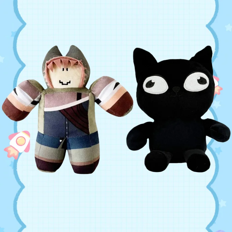 

The Forge Orangutan Plush Toy Movie Stuffed Animals Game Peripheral Figure Big-eyed Black Cat Doll Fans Birthday Gifts Kids Toys