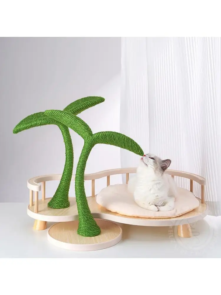 

Sisal Creative Cat Climbing Frame, Stable Cat Scratching Post, Cat Nest, Jump Table, Claw Grinding Toy Supplies