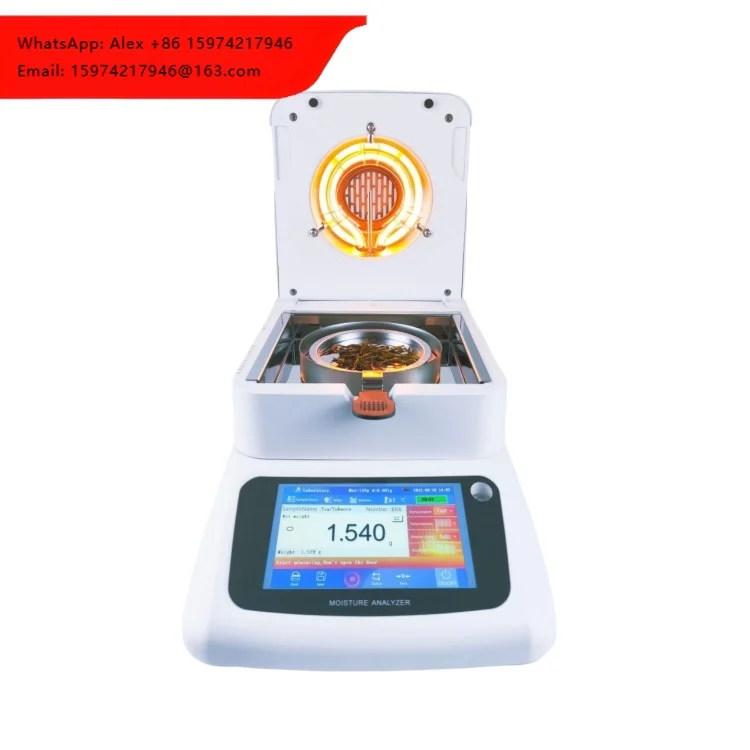 Veidt Weighing 120g 0.001g Infrared Analyzer Halogen Lamp 1mg Moisture Analyzer HBM Load Cell Moisture Balance With Test Weight
