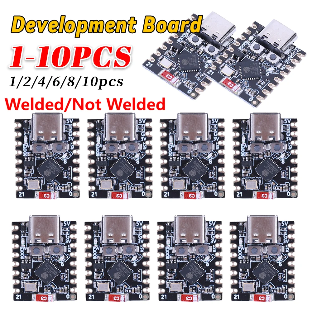 NEW 10-1PC ESP32-C3 Development Board Super Mini WiFi Bluetooth-Compatible Board for Arduino Development Board Welded/Not Welded