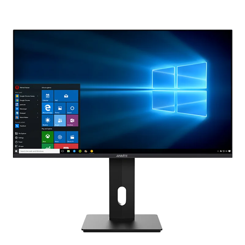 Anmite 24-Zoll 1080P kapazitiver Touch-Computermonitor IPS 100 % sRGB High Color Gamut professioneller Desktop-Zehn-Punkt-Touchscreen