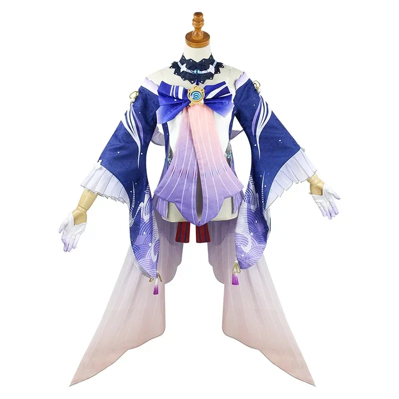 Spiel Genshin Impact Sango nomiya Kokomi Cosplay Kostüm Kleid Perücke Outfit Kokomi Genshin Cosplay Kostüme Halloween Kostüme Frauen