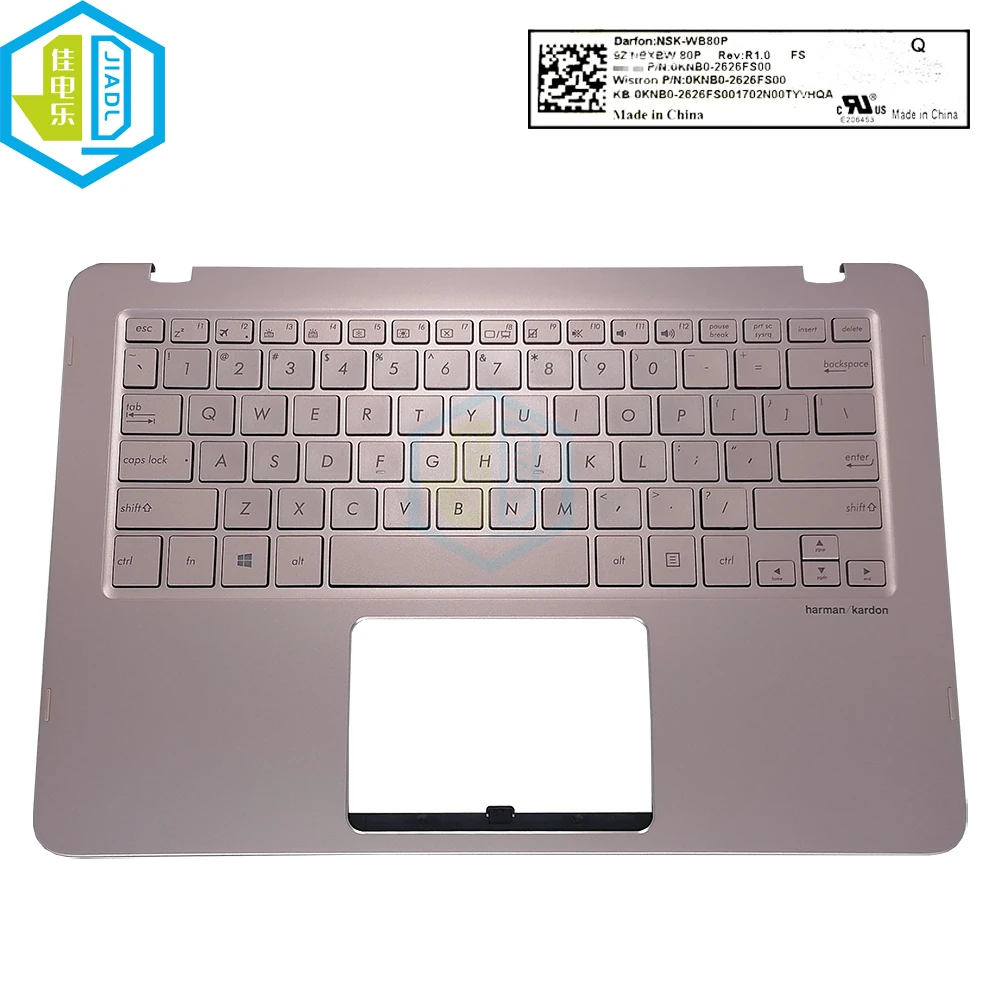 

RU US Backlit Palmrest Top Case Keyboard For ASUS Zenbook UX360 UX360UA Q324 Q324UA Notebook PC Russian Keyboards 13NB0C02AM0231