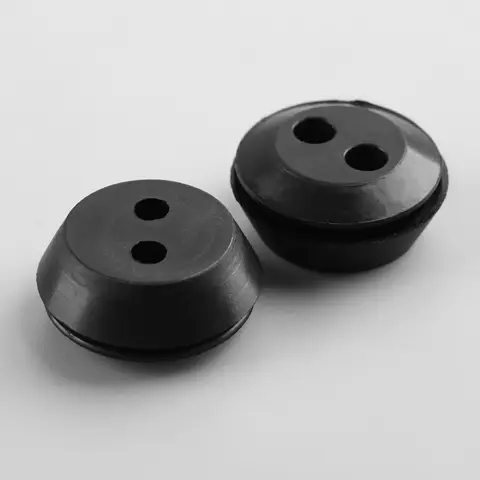 10Pcs 2 Hole 20mm Fuel Tank Rubber Grommet for String Craftsman Trimmer Lawn Mower Chainsaw Blowers Brush Cutter Fuel Tank Black