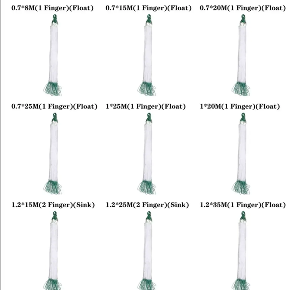 8/15/20/25M Nylon Fishing Net Fish Mesh Trap Monofilament Netting Tackle Tool Accessories Hand Cast Fish Network