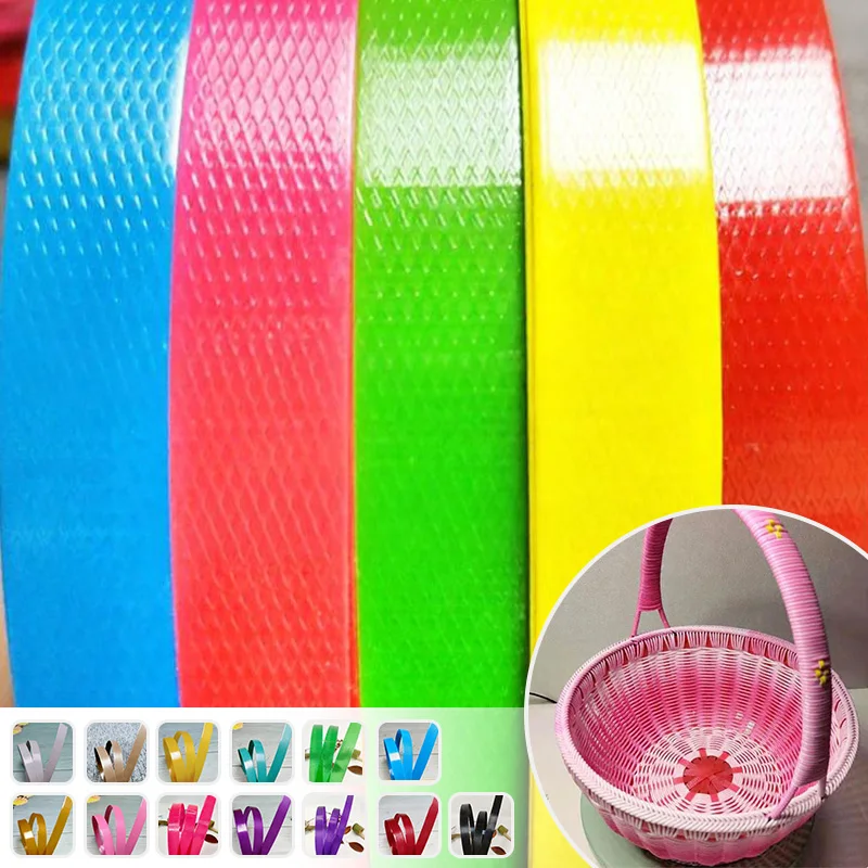 500g/1000g 16mm Multi-Color PET Plastic Weaving Strips for Basket Making DIY Handmade Craft Strapping Band Colorful Packing Tape