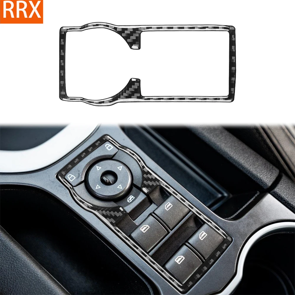 For Pontiac G8 2008-2009 Real Carbon Fiber Sticker Centre window lift door lock control panel Car inside decorative Accessories