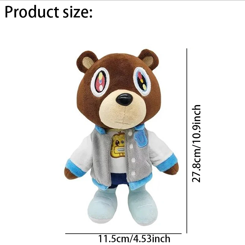 New Kawaii Bear Plush Toy Graduation Soft Fill Home Room Decoration Birthday Gift New Year Gift Box Decoration