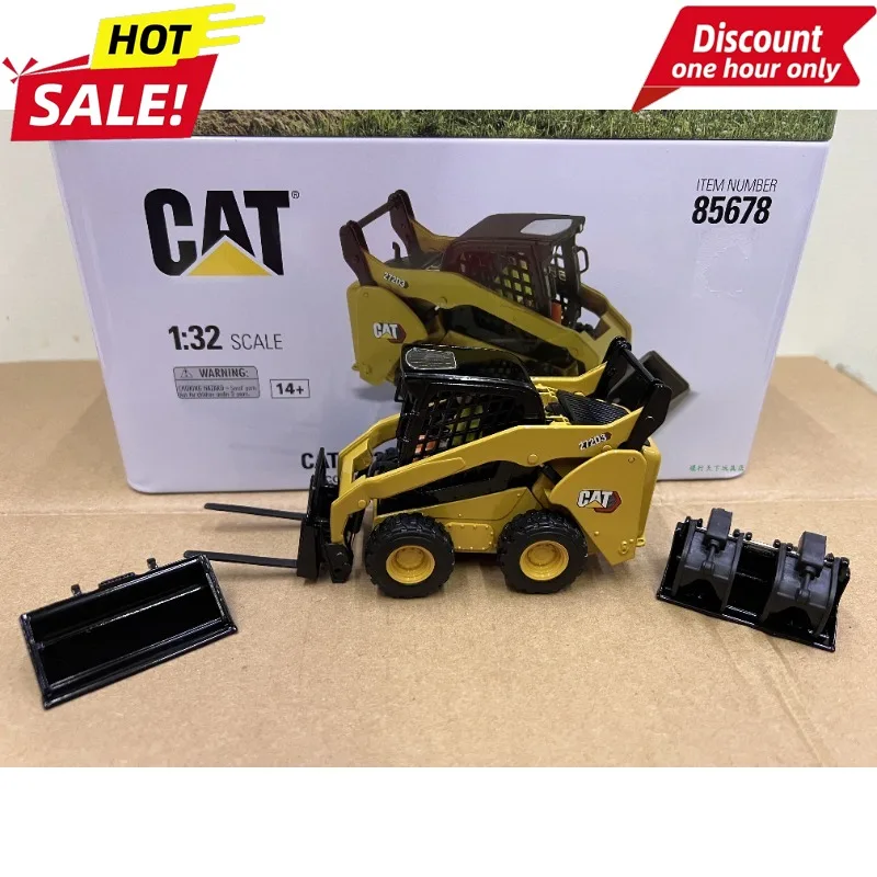 

DM 1:32 for CAT 272D3 Caterpillar Skid Steer Loader Alloy Forklift Construction Vehicle Model 85678