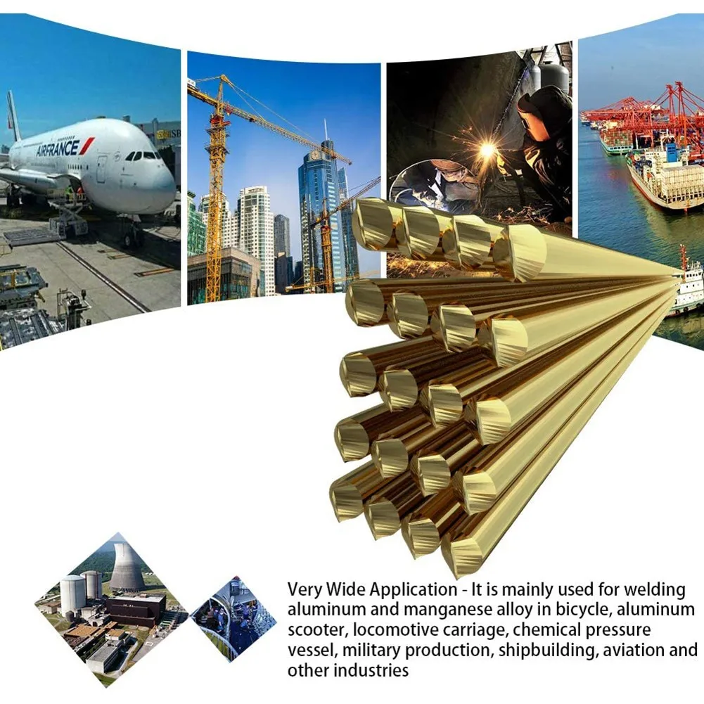 Brass Welding Rods 20pcs Set 1 6mm x 250mm for Oxygen Acetylene Gas and Carbon Brazing Applications in Metalwork