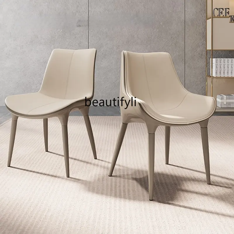 

Italian Minimalist Armchair Living Room Home Dining Tables and Chairs Set Post-Modern Light Luxury Desk Chair furniture