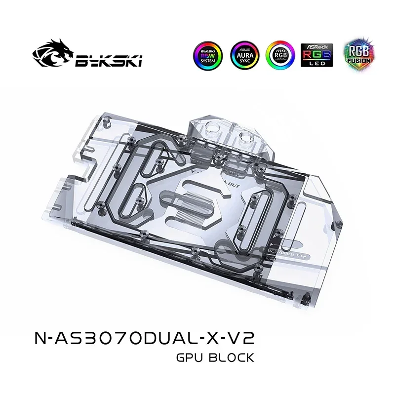 وحدة معالجة الرسومات من Bykski لوحدة معالجة الرسومات الخاصة بالألعاب ASUS DUAL RTX3070/ASUS KO RTX3070/ASUS TUF RTX3060T1 للألعاب/ASUS ROG STRIX RTX3060