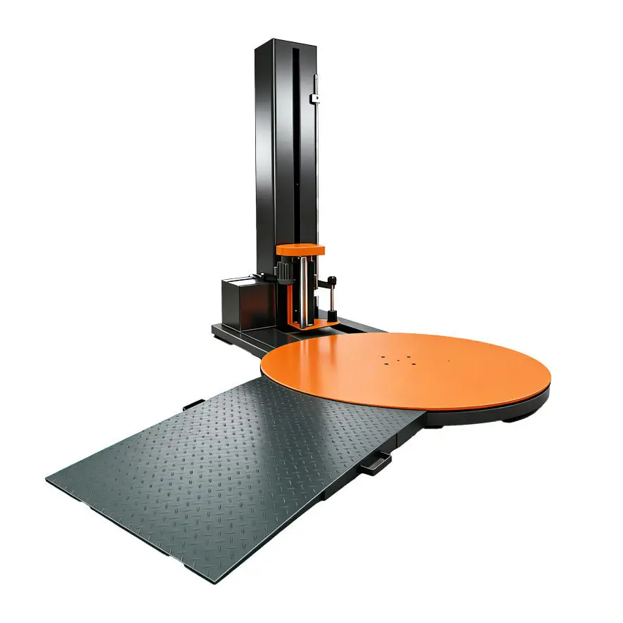 Heavy Duty Industrial Pallet Wrapping Machine Turntable Pallet Stretch Wrapper with Adjustable Film Tension