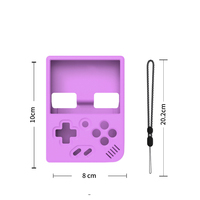 Storage Dust Case for Miyoo Mini Plus Open Source Retro Game Console Silicone Protective Cover with Lanyard White Black Purple