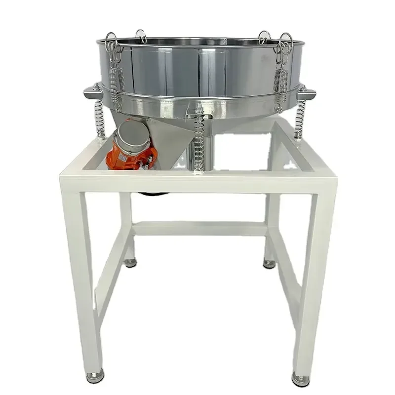 Small Electric Plastic Powder Separation Equipment with Vibrating Screen Core Motor for Herb Soy Milk Flour Impurity