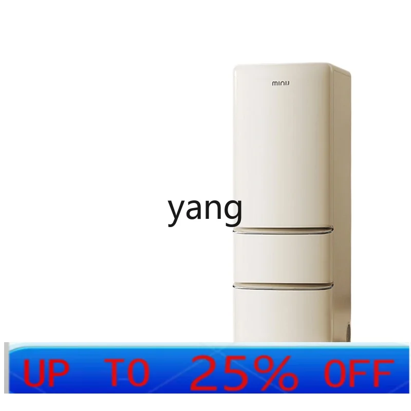 cx Three-Door Retro Refrigerator 402L Small Apartment Home Embedded French First-Class Energy Efficiency