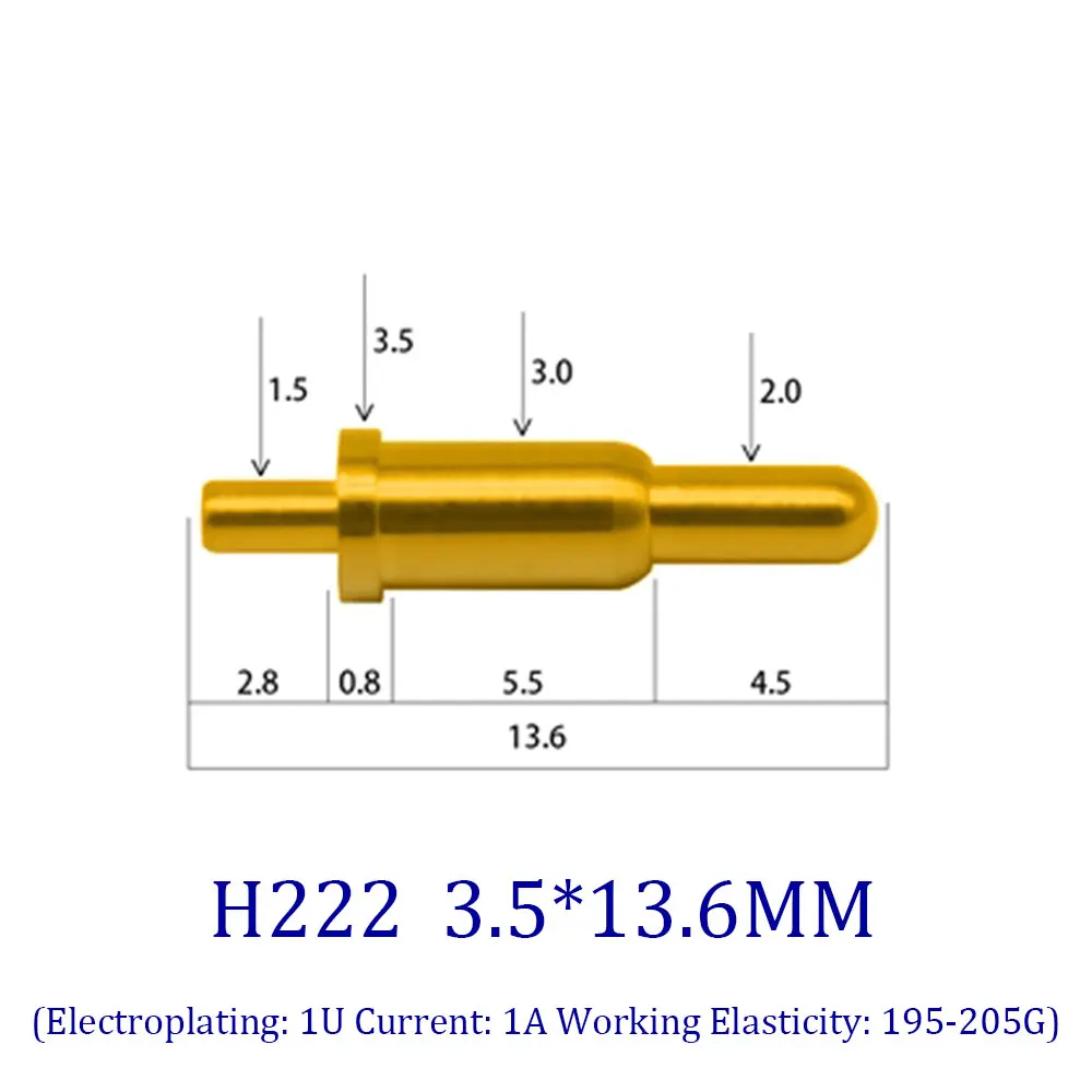 YUXI 1PCS Spring Loaded Pogo Pin High Current Connector 1A 2A 5A 10A 20A High Power Thimble Test Probe Charging Pin