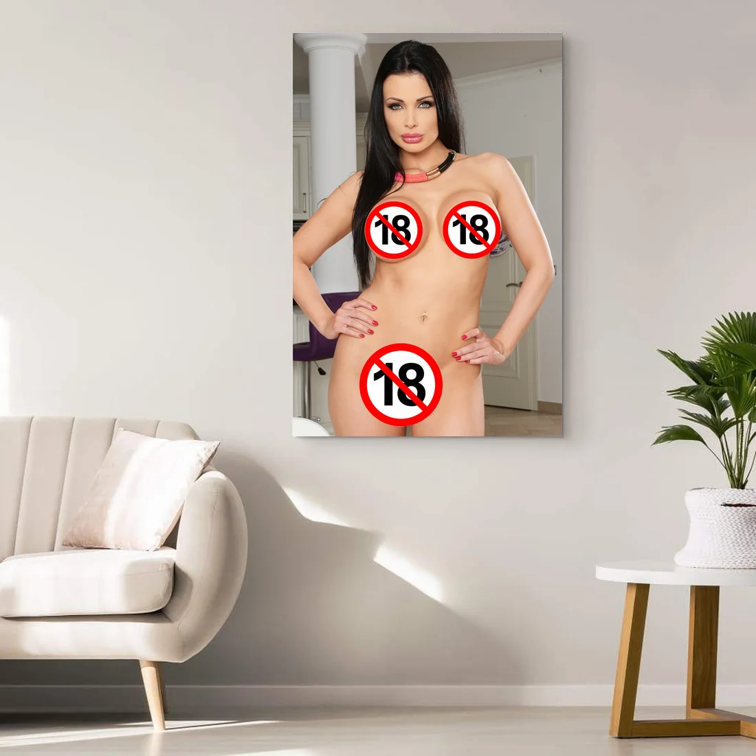 Sexy Girls Hot Pornstar Big Boobs Erotica Adult Model Wall Art Paintings Canvas Posters and Print for Living Room Bedroom Decor