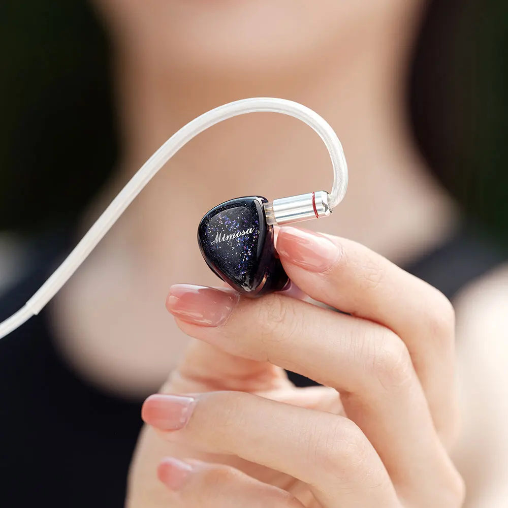 جديد QoA Mimosa في الأذن سماعة 1 ديناميكية + 1 سماعة رأس مستوية ثلاثية الأبعاد مطبوعة الراتنج مع كابل 0.78 مللي متر 2pin HiFi سماعات أذن للموسيقى