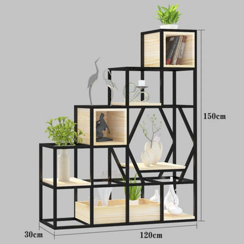 Factory Direct 2026 Household partition storage trapezoidal lattice storage cafe display rack
