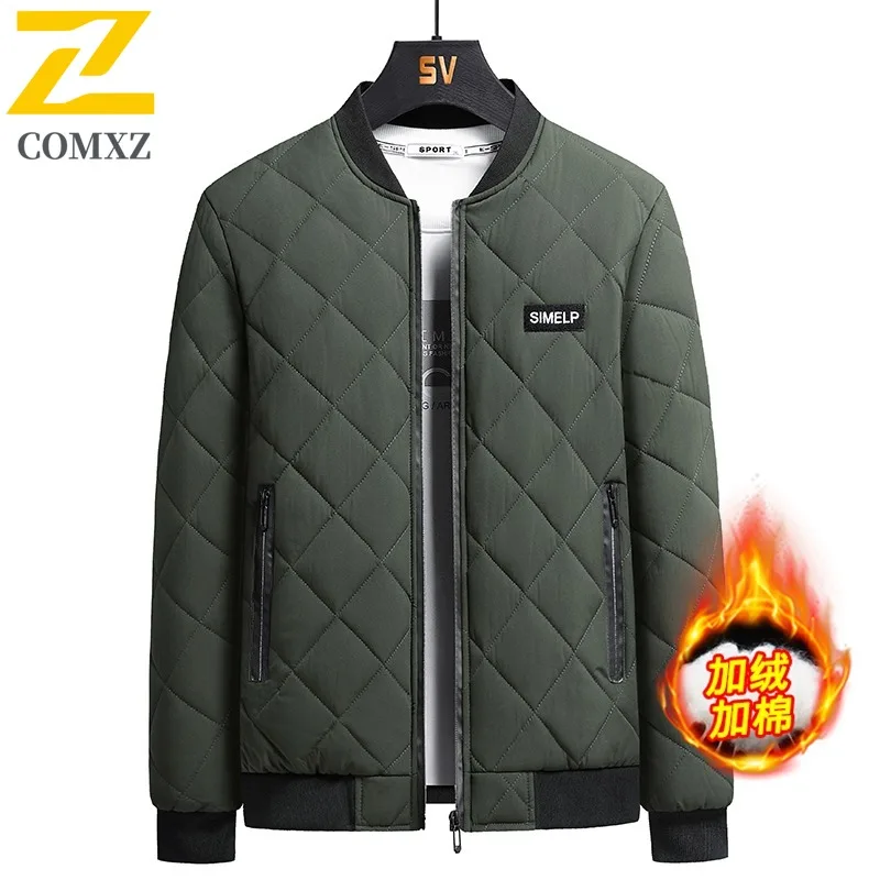 

COMXZ Men Bread Jacket Winter Warm Loose Classic Street Fashion Thermal Padding Coat Hiking Lightweight Winter Jackets