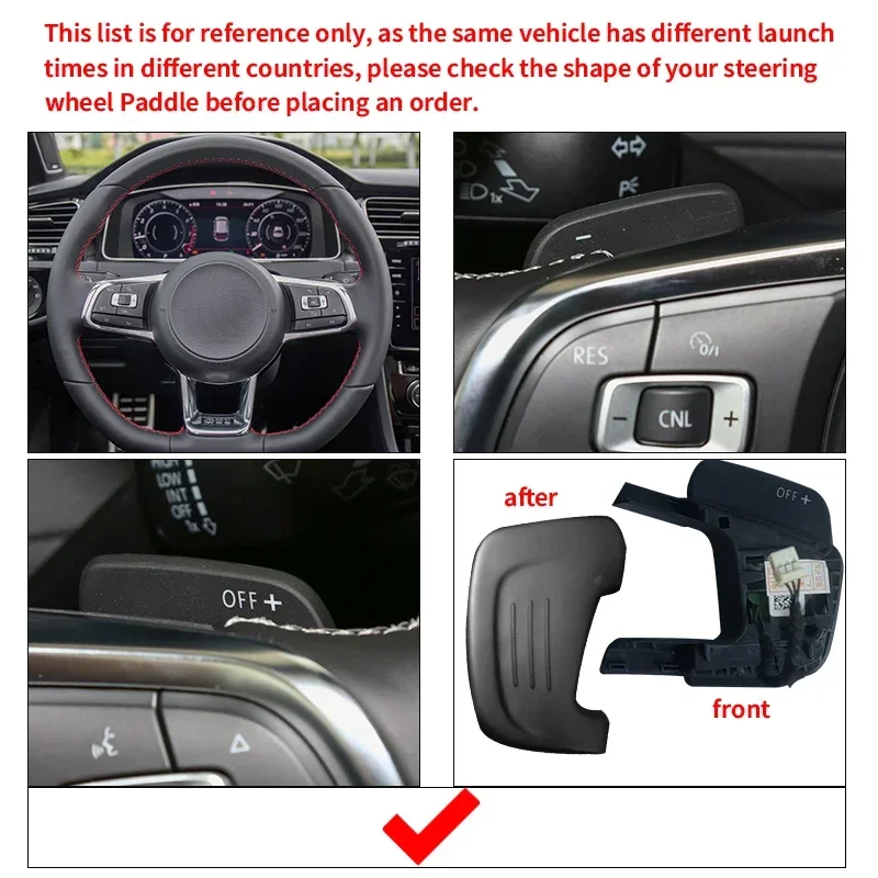 For Volkswagen Alloy Shifter Paddles VW Golf Polo GTI 2015-2017 R Rline MK7 MK7.5 Scirocco Car Steering Wheel DSG Shift Paddle