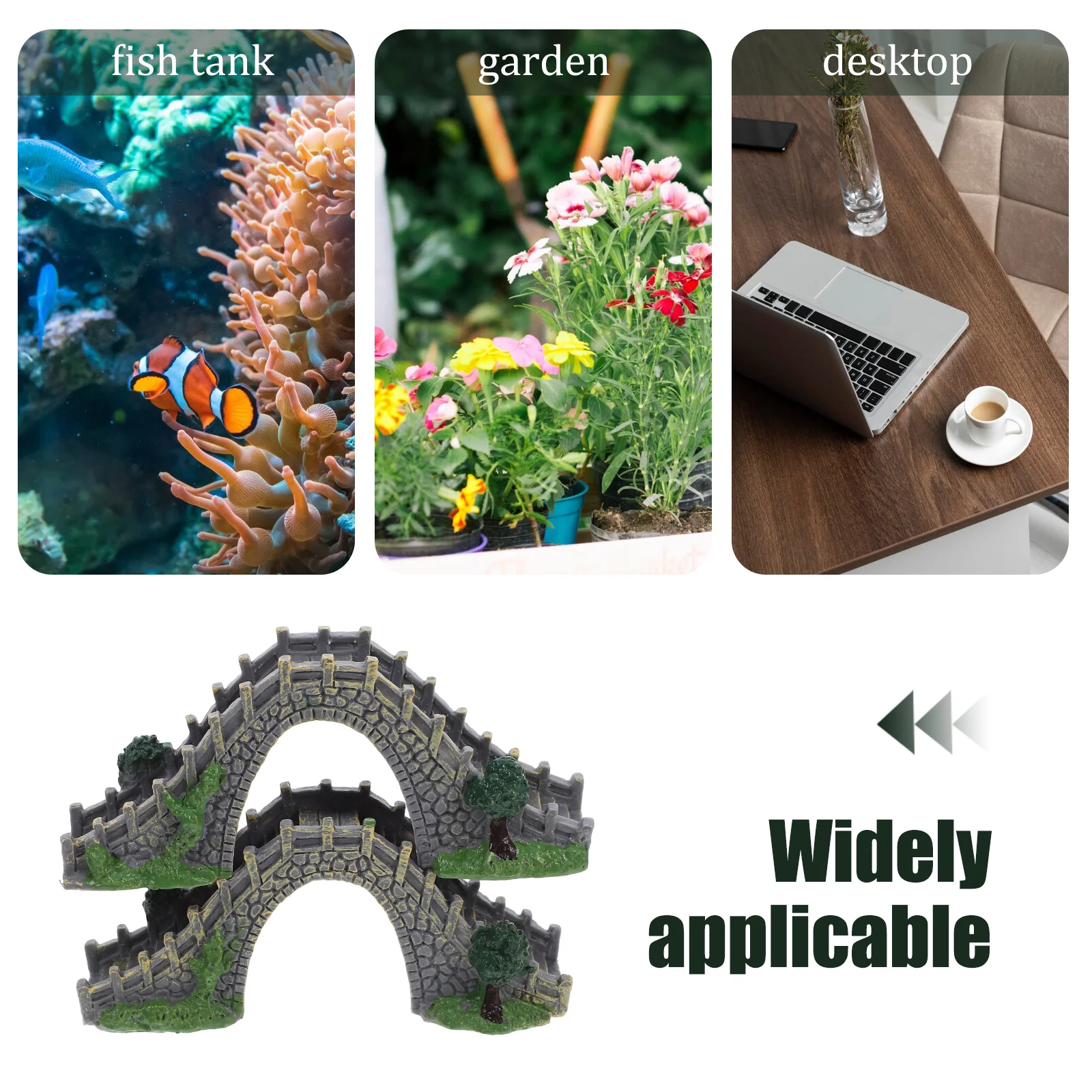 

2pcs Miniature Arch Pvc Plastic Garden Bridge Decorative Ornament For Mini House Micro Scene Diy Bonsai Landscaping Adornment