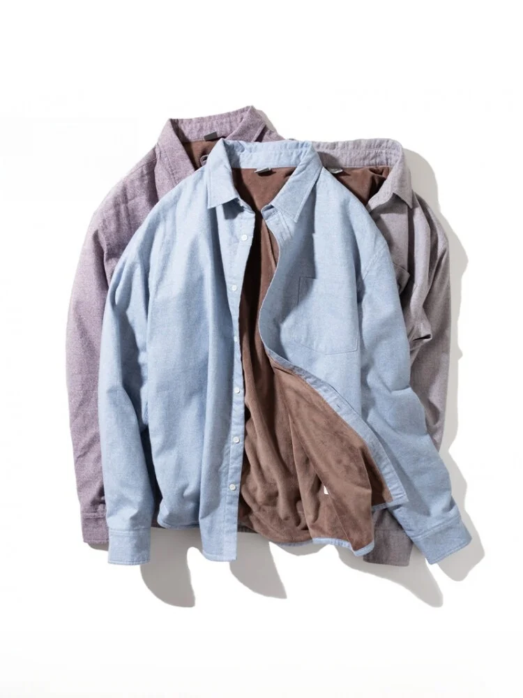 

Thiened Long Sve Pure Cotton Flannel irt for Middle-Aged And ly Men Autumn Winter Faion Casual Sle andpa irt