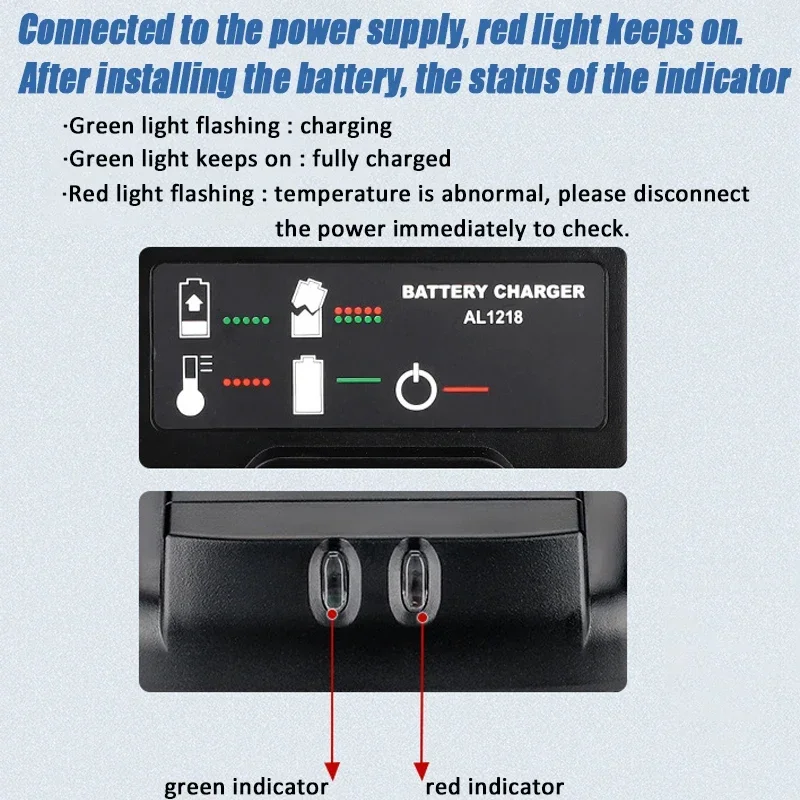 2A Fast Charger For RIDGID AEG 14.4V 18V Li-Ion Battery Power Tool Battery Charging Portable Lithium Battery Charger