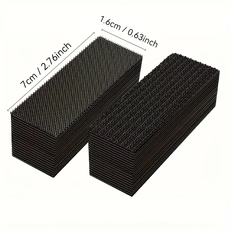 15/30 Pairs Rectangular Hook & Loop Tape – Heavy Duty Carpet Tape for Floor Mat Fixing for DIY Closure, Essential for Car & Home